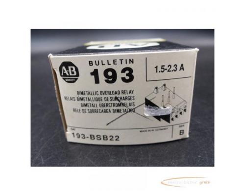 Allen Bradley CAT 193-BSB22 Ser B Bimetall Überstromrelais > ungebraucht! - Bild 2