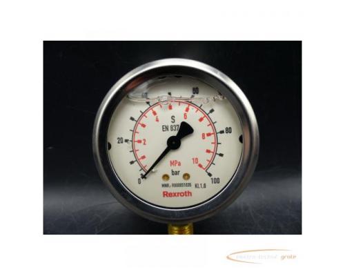 Rexroth ABZMM63 - 100 BAR/MPA-U/V-G MNR: R900051035 Manometer mit Glycerinfüllung - Bild 3