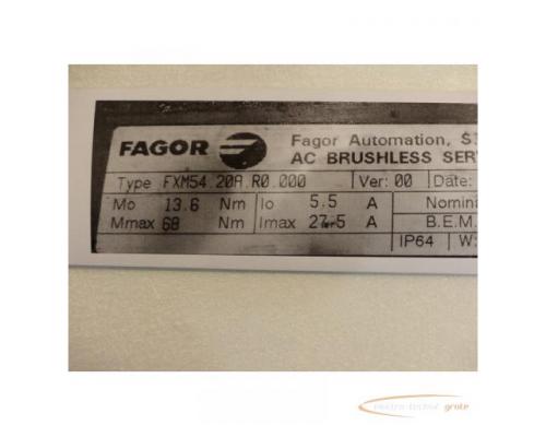 Fagor AC Brushless Servomotor FXM54 . 20A . R0.000 Version 00 - Bild 3