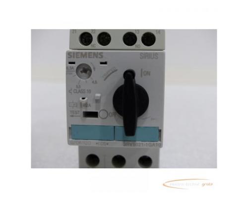 Siemens 3RV1021-1GA10 Leistungsschalter 6,3A / 82A + 3RV1901-1E Hilfsschalter - Bild 2