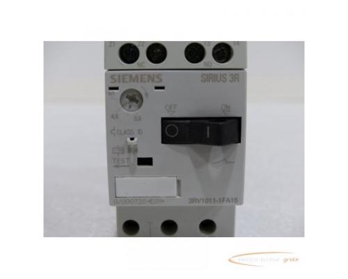 Siemens 3RV1011-1FA15 Leistungsschalter 5A / 60A + 3RV1901-1E Hilfsschalter - Bild 2