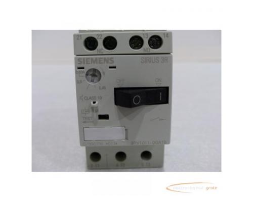 Siemens 3RV1011-0GA15 Leistungsschalter 0,63A / 7,6A + 3RV1901-1E Hilfsschalter - Bild 2