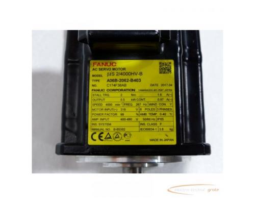 Fanuc A06B-2062-B403 AC Servo Motor SN:C174F38AB - Bild 5