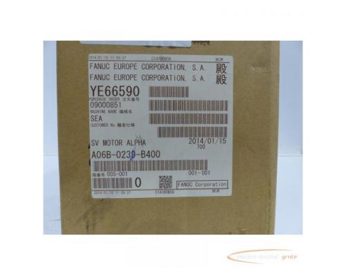 Fanuc A06B-0239-B400 SV MOTOR ALPHA SN:C141B0B08 > ungebraucht! - Bild 3