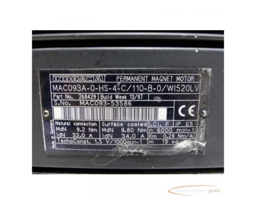 Indramat MAC093A-0-HS-4-C / 110-B-0 / WI520LV Permanent Magnet Motor SN 53586 - Bild 4