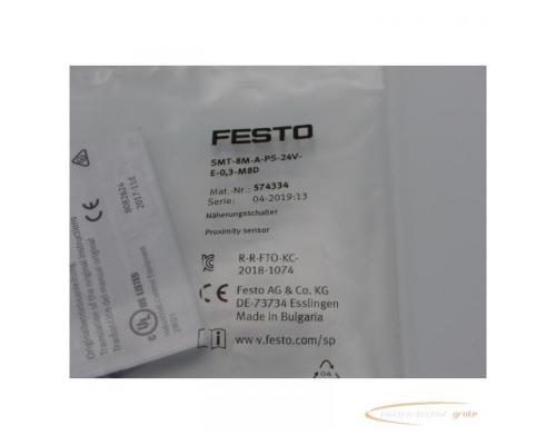 Festo Näherungsschalter SMT-8M-A-PS-24V-E-0,3-M8D > ungebraucht! - Bild 2