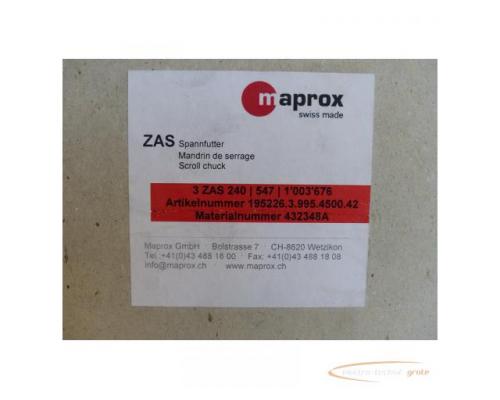 Maprox 3 ZAS 240 3-Backen Spannfutter 1003676 SN:547 > ungebraucht! - Bild 5