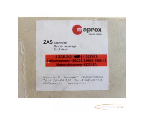 Maprox 3 ZAS 240 3-Backen Spannfutter 1003676 SN:531 > ungebraucht! - Bild 5