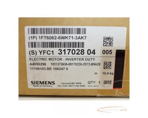 Siemens 1FT6062-6WK71-3AK7 SN:YFC131702804005 > ungebraucht! - Bild 3