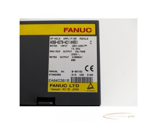 Fanuc A06B-6078-H211 # 501 Servo Amplifier Module Version C SN:EA8403816 - Bild 4