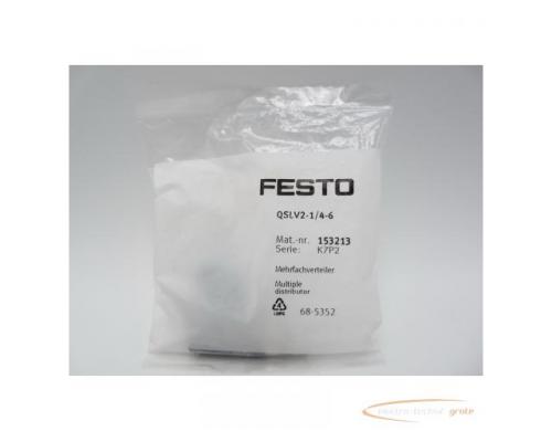 Festo QSLV2-1/4-6 Mat.-nr.: 153213 Mehrfachverteiler > ungebraucht! - Bild 1