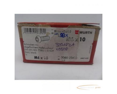 Würth M6x10 VPE 99 Stk. Schrauben Stahl blank > ungebraucht! - Bild 4