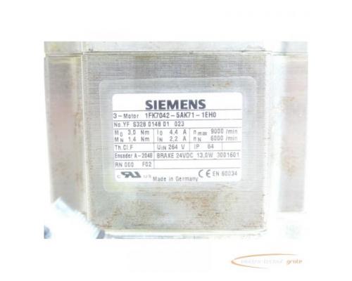 Siemens 1FK7042-5AK71-1EH0 Synchronservomotor SN:YFS328014801023 - Bild 4