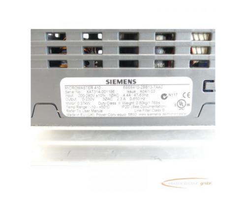 Siemens 6SE6410-2BB13-7AA0 MICROMASTER 410 SN:XAT314-001196 - Bild 5