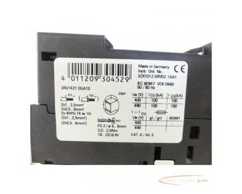 Siemens 3RV1421-0GA10 Motorschutzschalter + 3RV1901-1E Hilfsschalter - Bild 3