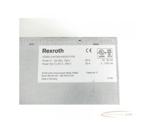 Rexroth HDS03.2-W100N - HS32-01-FW MNR: R911190012 SN:291389-09879 - gen.-üb! - - Bild 5