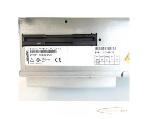 Siemens 6AV7611-0AB22-0AJ0 SIMATIC PANEL PC 670 SN:T-N72064241 - Bild 6