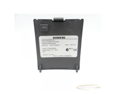 Siemens 6SE6400-0SP00-0AA0 MICROMASTER SN:XAT119-004314 - Bild 2