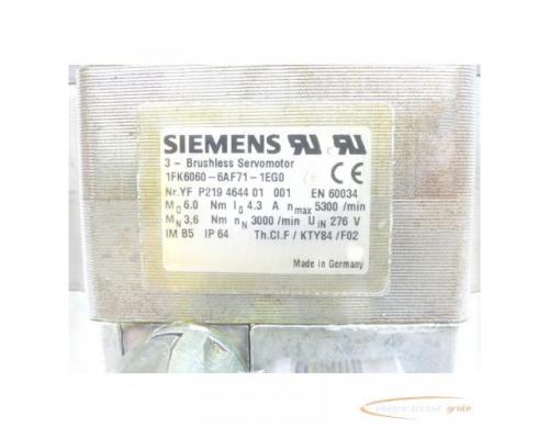 Siemens 1FK6060-6AF71-1EG0 Synchronservomotor SN:YFP219464401001 - Bild 4