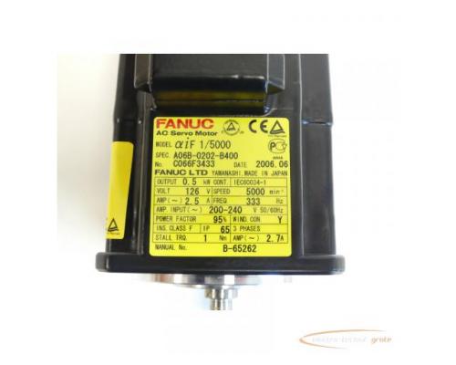 Fanuc A06B-0202-B400 AC Servo Motor SN:C066F3433 - ungebraucht! - - Bild 5