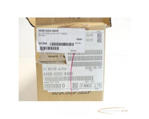 Fanuc A06B-0202-B400 AC Servo Motor SN:C066F3433 - ungebraucht! - - Bild 6