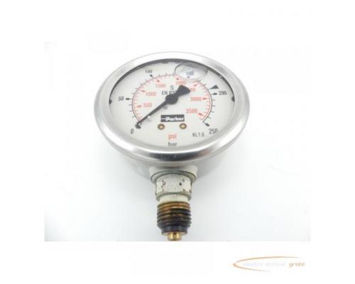 Parker Kl. 1,6 EN 837- Hydraulikmanometer 0-250 bar - Bild 1