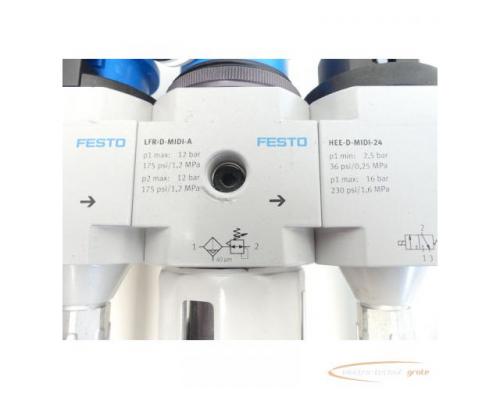 Festo Wartungs-Einheit mit 3 MIDI Baugruppen - Bild 5