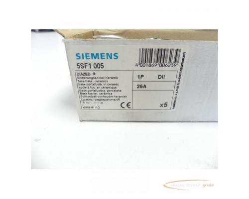 Siemens 5SF1 005 Sicherungssockel Keramik VPE 5 Stck. > ungebraucht! - Bild 3