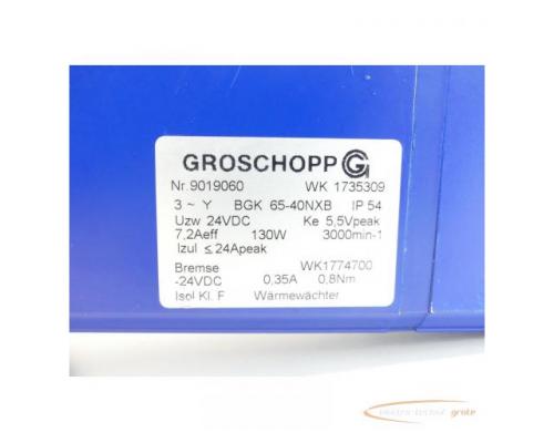 Groschopp WK 1735309 Motor mit Bremse WK1774700 + VE31-K-R-31 SN:9019060 - Bild 4