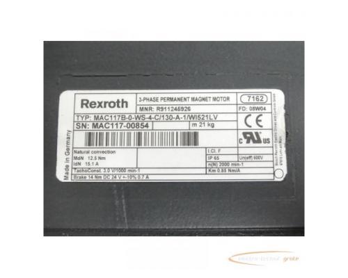 Rexroth MAC117B-0-WS-4-C/130-A-1/WI1521LV MNR: R911245926 SN:00854 - ungebr.! - - Bild 5