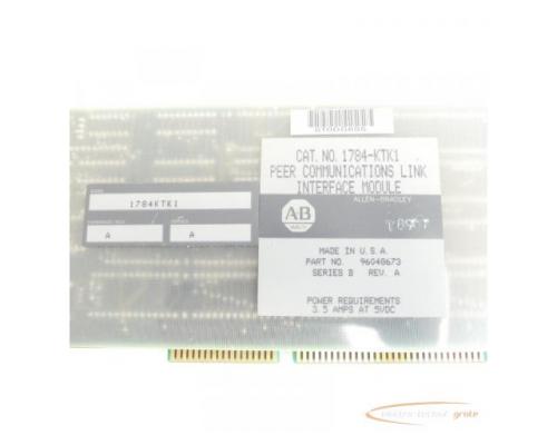 Allen Bradley 1784-KTK1 Peer Communications Link Interface Module SN:STODG6SS - Bild 5