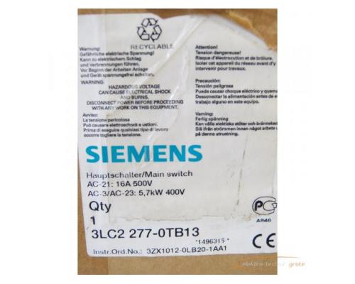 Siemens 3LC2277-0TB13 Hauptschalter - ungebraucht! - - Bild 3