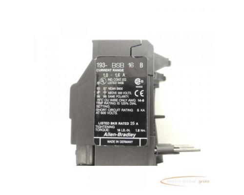 Allen Bradley 193-BSB16 Bimetall Überstromrelais 1,0-1,6 A - ungebraucht! - - Bild 5