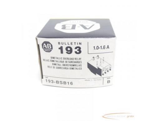 Allen Bradley 193-BSB16 Bimetall Überstromrelais 1,0-1,6 A - ungebraucht! - - Bild 6