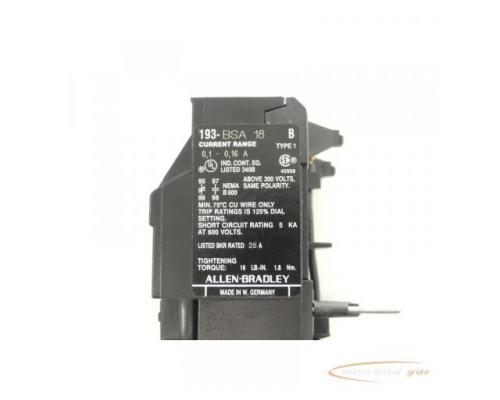 Allen Bradley 193-BSA18 Bimetall Überstromrelais 0,10-0,16 A - ungebraucht! - - Bild 5