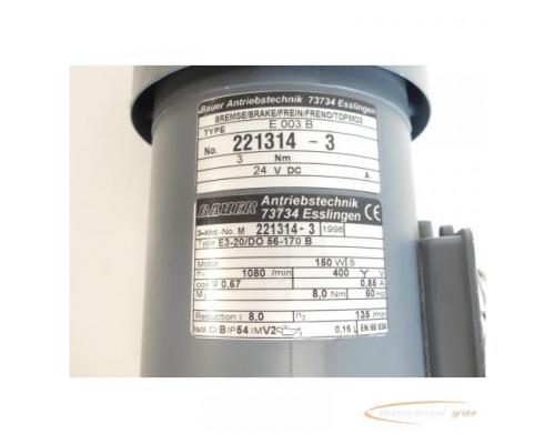 Bauer E3-20/DO 56-170 B Getriebemotor SN:221314-3 mit E 003 B - ungebraucht! - - Bild 5