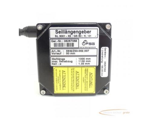 FSG SL 3001 - X2 / GS 80 / K / 01 Seillängengeber SN:08267068 - ungebraucht! - - Bild 5