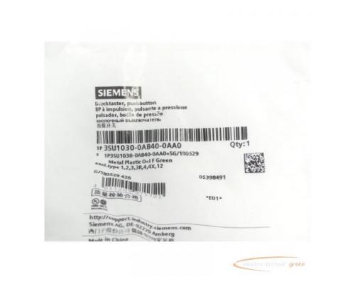 Siemens 3SU1030-0AB40-0AA0 Drucktaster - ungebraucht! - - Bild 2