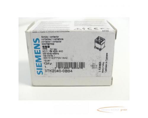 Siemens 3TK2040-0BB4 Schütz DC 24V E-Stand 06 - ungebraucht! - - Bild 2