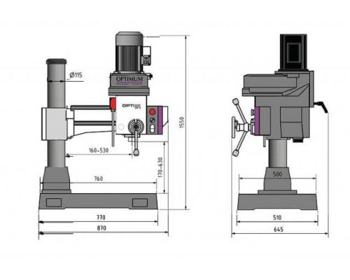 Optimum OPTIdrill RD3 Radialbohrmaschine - Bild 2