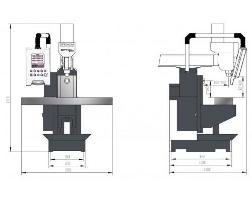 Optimum OPTImill MT60 Universalfräsmaschine mit Digitalanzeige - Bild 3