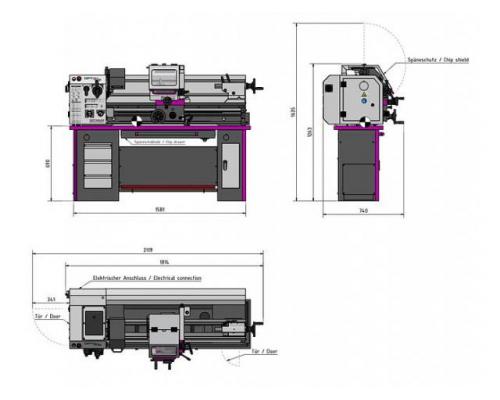 Optimum OPTIturn TM3310 L+Z Drehmaschine mit Digitalanzeige - Bild 1