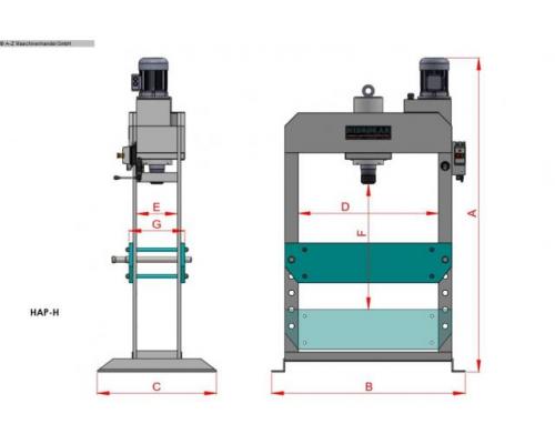 Hidrokar HAP-H 100 Werkstattpresse - Bild 2