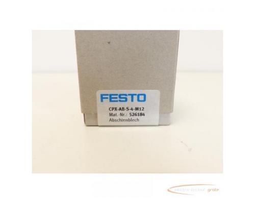 Festo CPX-AB-S-4-M12 Abschirmblech 526184 - ungebraucht! - - Bild 2