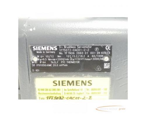 Siemens 1FT5072-0AC01-2 - Z SN:YFTN36396001001 - generalüberholt! - - Bild 4