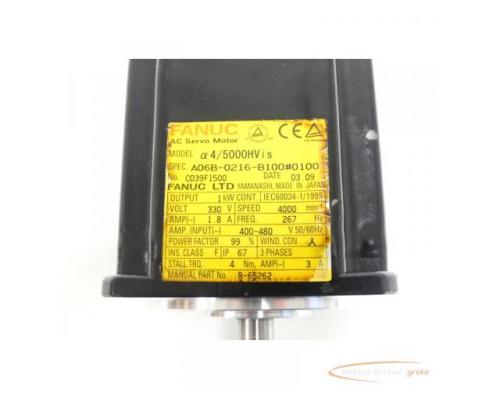 Fanuc A06B-0216-B100 # 0100 AC Servo Motor SN:C039F1500 + A860-2000-T321 - Bild 5