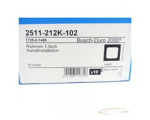 Busch-Jaeger 2511-212K-102 Rahmen 1-fach Kanalinstallation 10 St. ungebraucht! - Bild 3