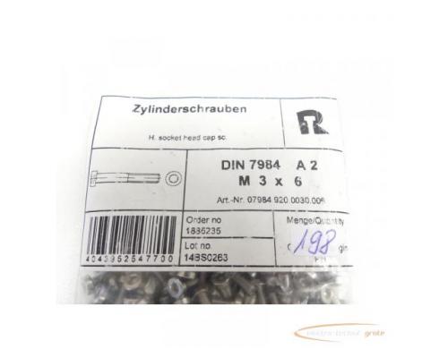 Hexagon Zylinderschrauben M3x6 DIN 7984 A2 VPE 198 Stück ungebraucht! - Bild 2