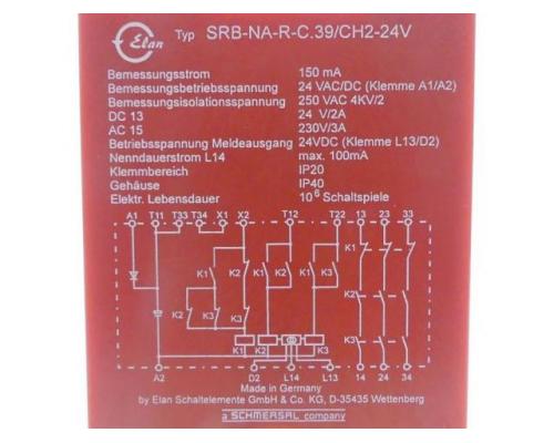 Sicherheitsrelais SRB-NA-R-C.39/CH2-24V - Bild 2