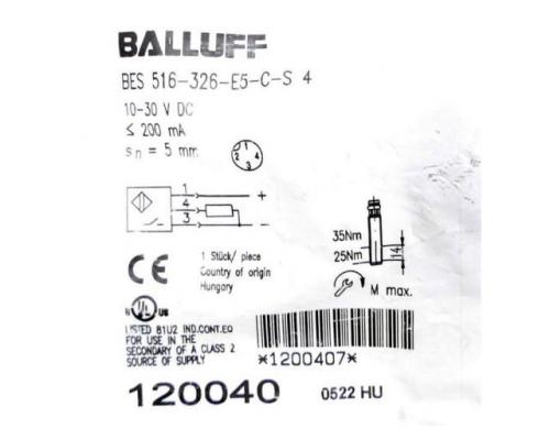 Sensor Induktiv BES 516-326-E5-C-S 4 120040 - Bild 2